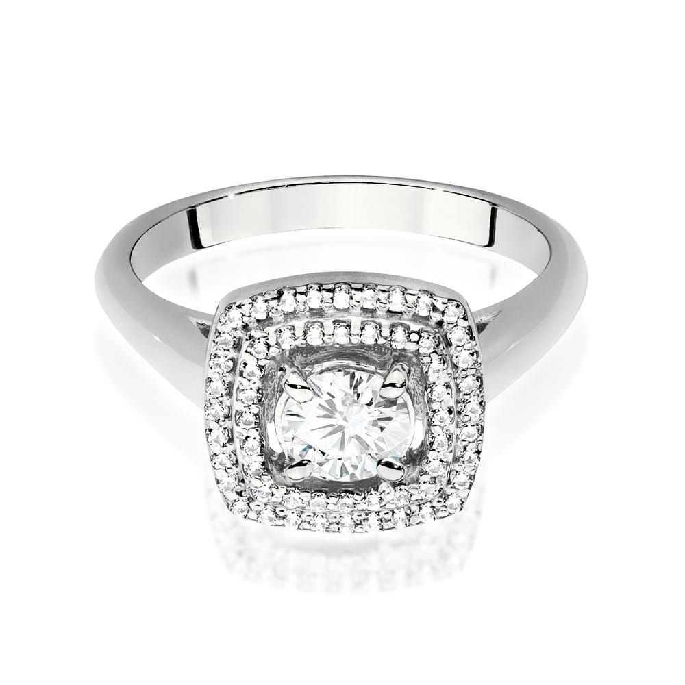 W548 Diamantový prsteň 0,40ct biele zlato Au 585/1000 - 1