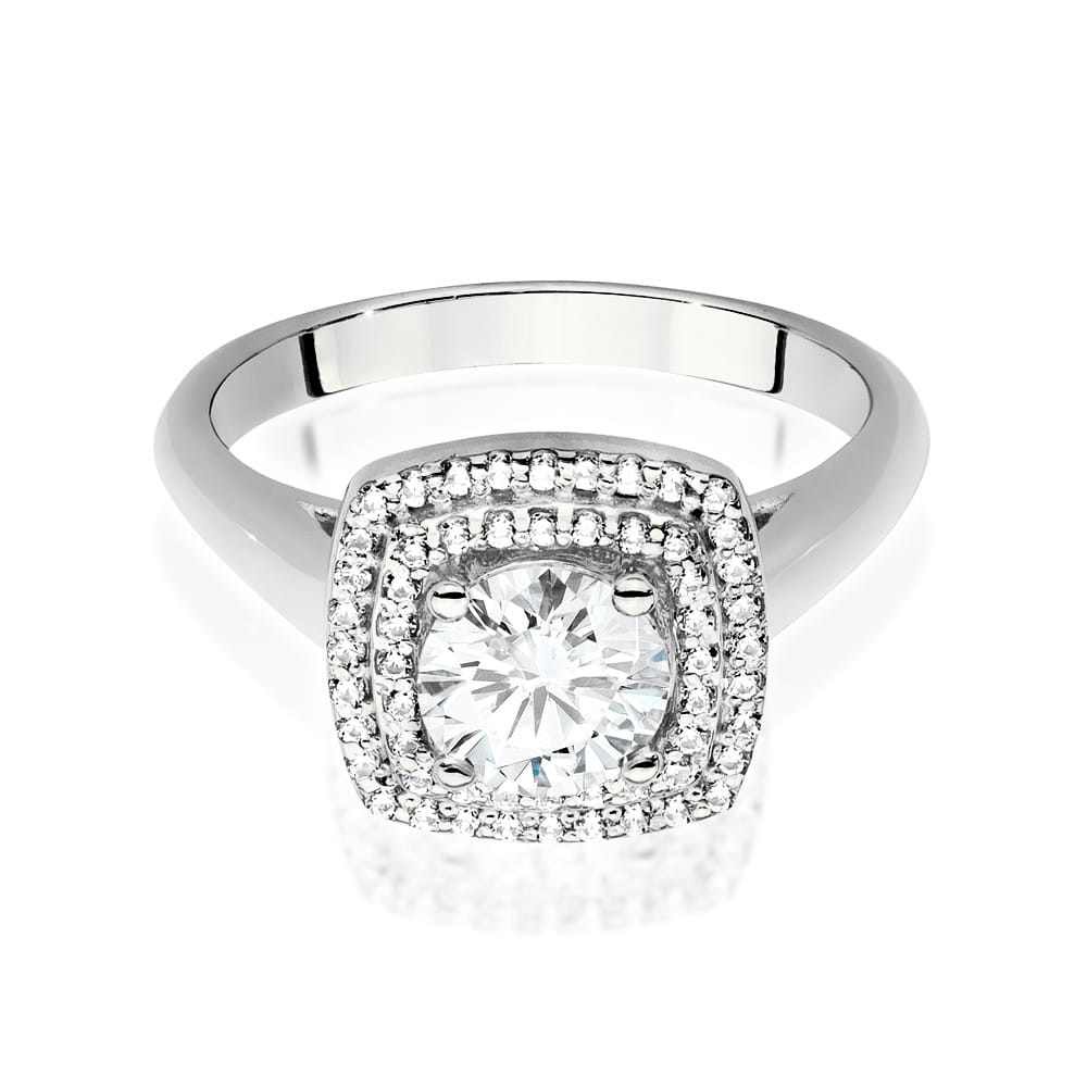 W548 Diamantový prsteň 0,70ct biele zlato Au 585/1000 - 1