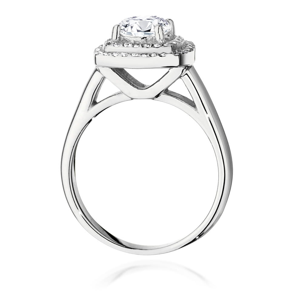 W548 Diamantový prsteň 0,70ct biele zlato Au 585/1000 - 2
