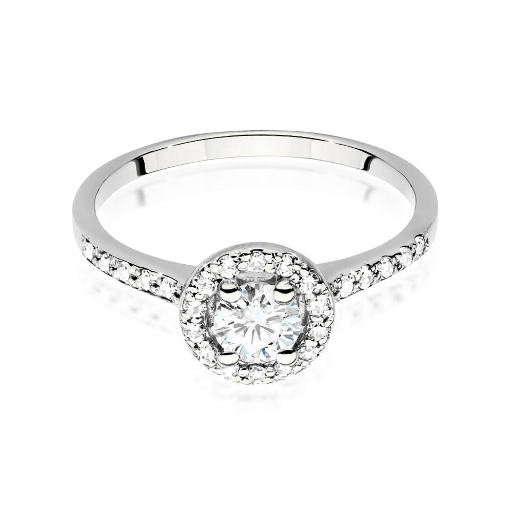 W551 Diamantový prsteň 0,40ct biele zlato Au 585/1000 - 1