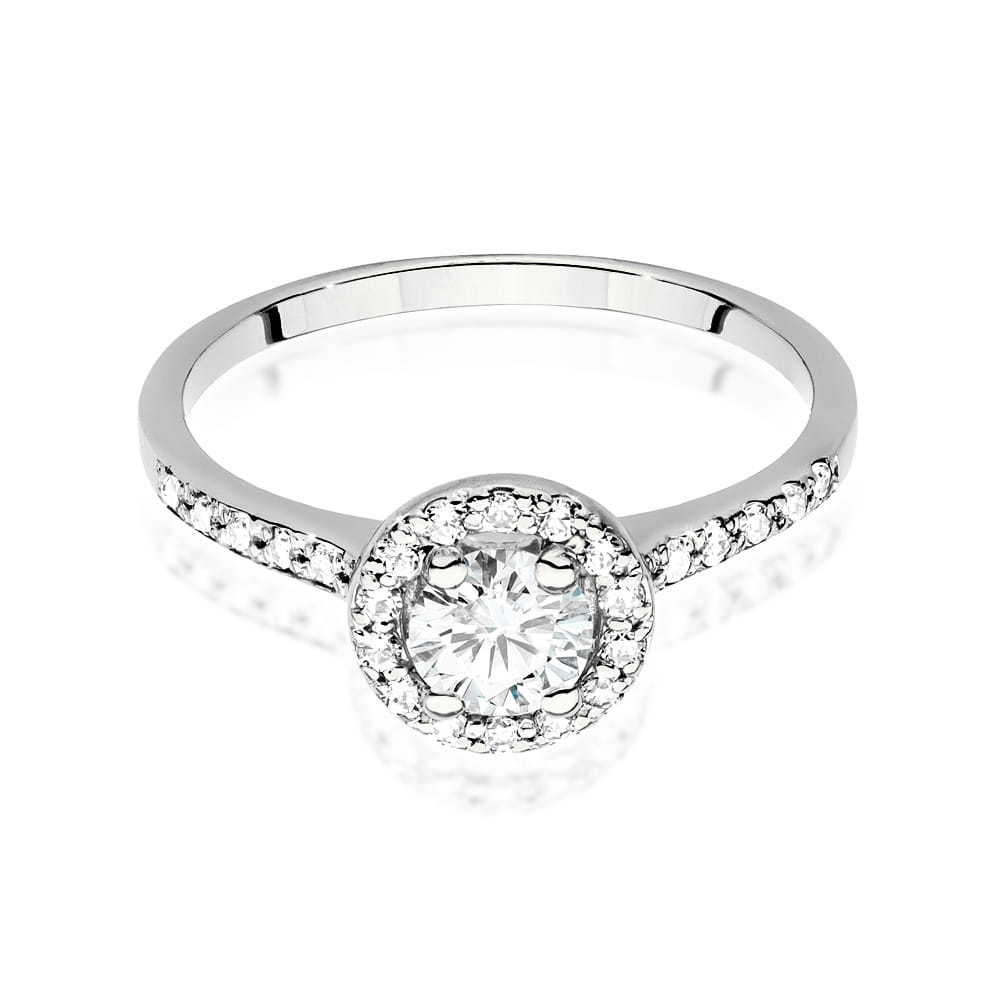 W551 Diamantový prsteň 0,50ct biele zlato Au 585/1000 - 1