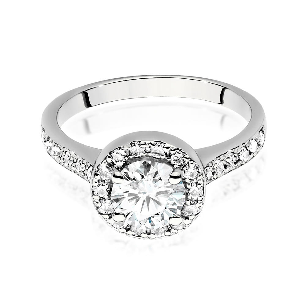 W551 Diamantový prsteň 0,70ct biele zlato Au 585/1000 - 1