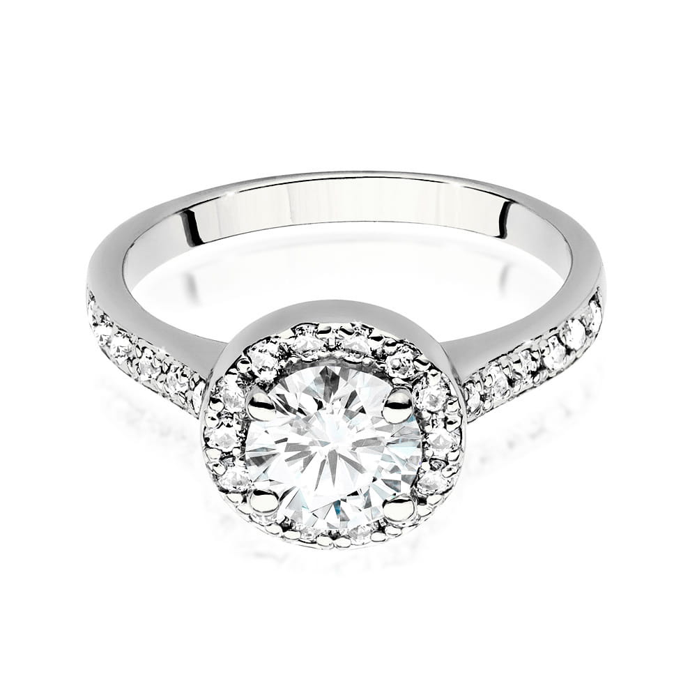 W551 Diamantový prsteň 1,00ct biele zlato Au 585/1000 - 1