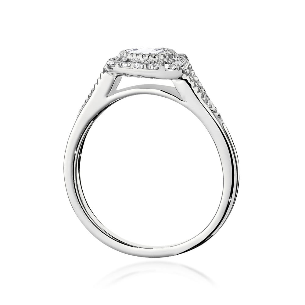 W552 Diamantový prsteň 0,40ct biele zlato Au 585/1000 - 2