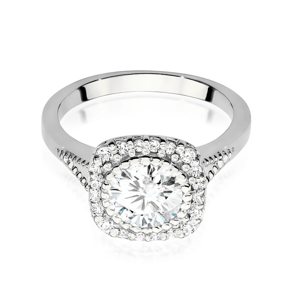 W552 Diamantový prsteň 1,00ct biele zlato Au 585/1000 - 1