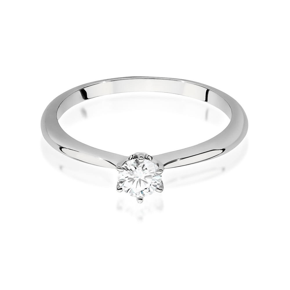 W553 Diamantový prsteň 0,40ct biele zlato Au 585/1000 - 1
