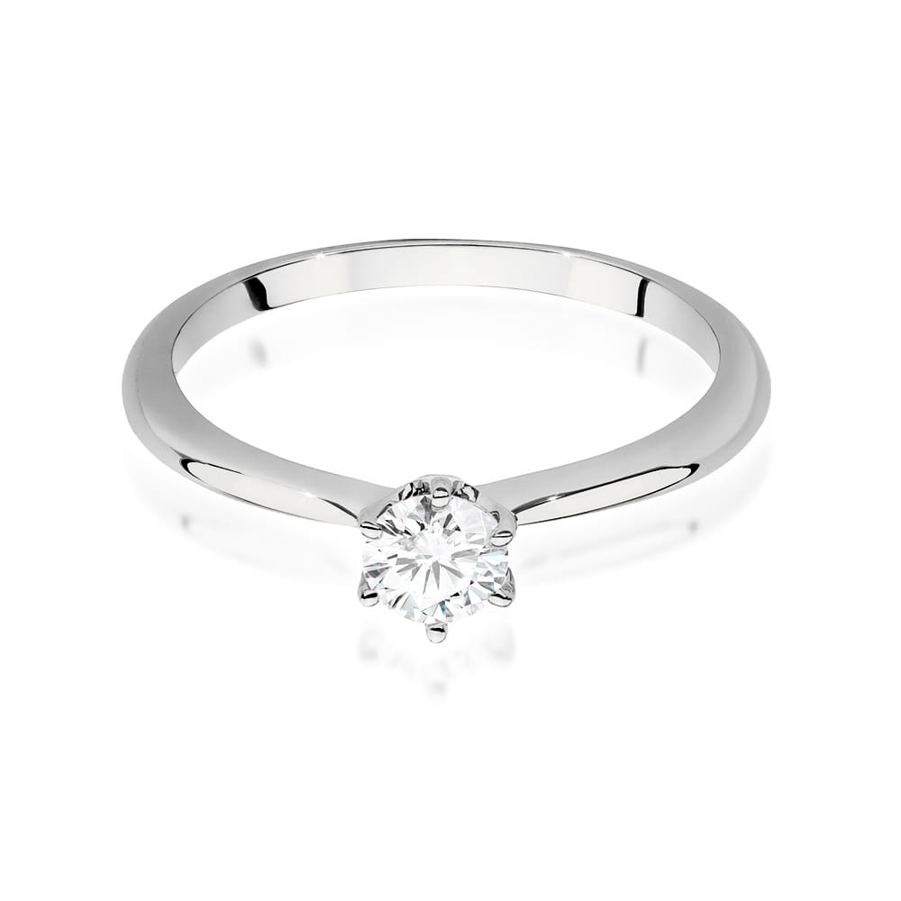 W553 Diamantový prsteň 0,50ct biele zlato Au 585/1000 - 1