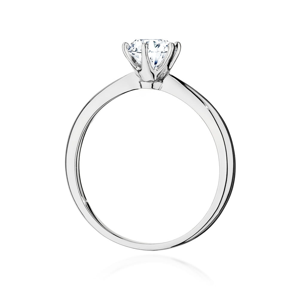 W553 Diamantový prsteň 0,70ct biele zlato Au 585/1000 - 2