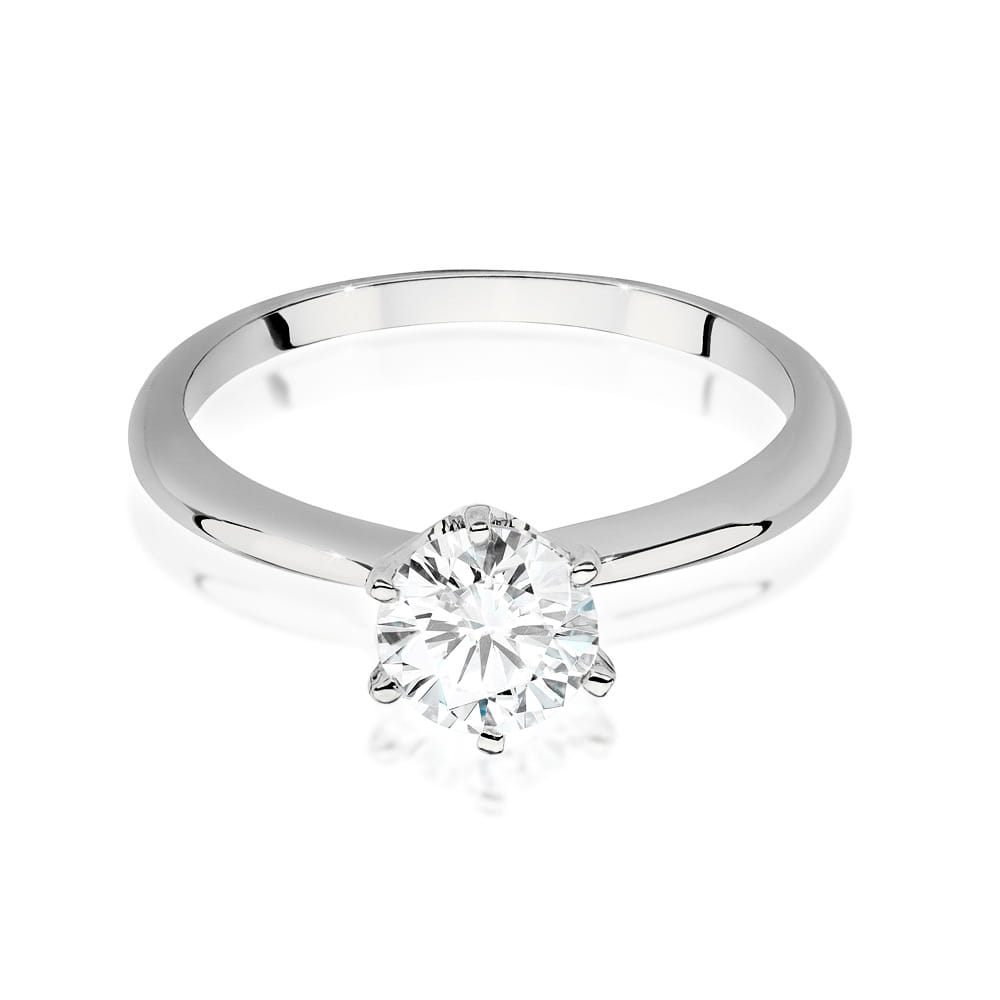 W553 Diamantový prsteň 1,00ct biele zlato Au 585/1000 - 1