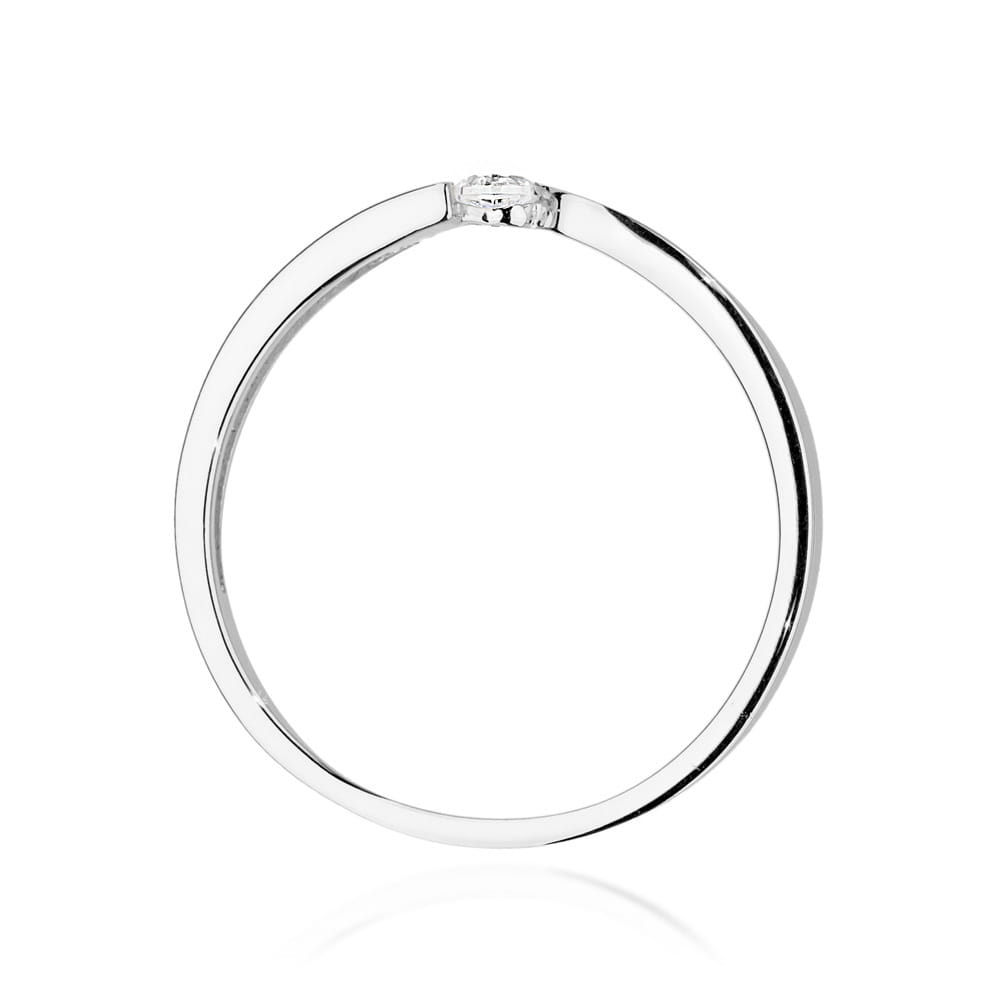 W554 Diamantový prsteň 0,08ct biele zlato Au 585/1000 - 2