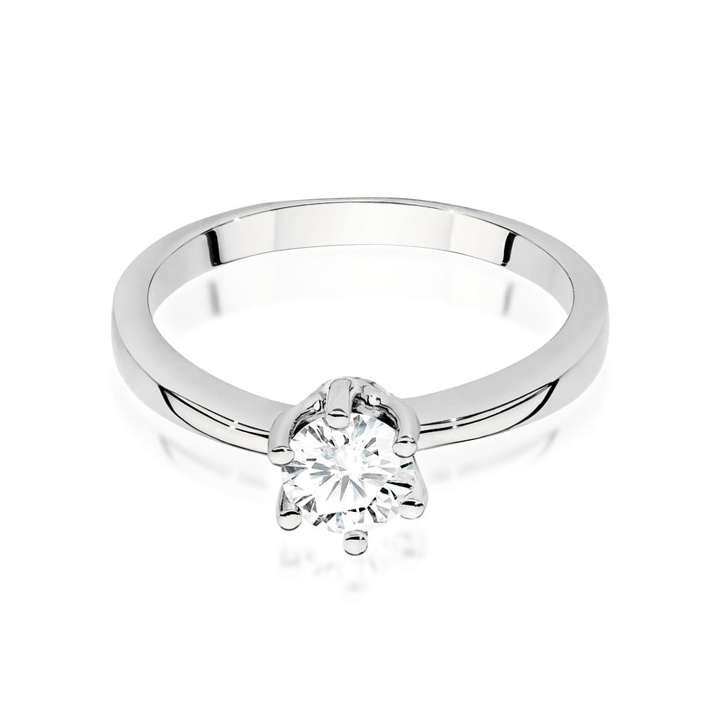 W563 Diamantový prsteň 0,50ct biele zlato Au 585/1000 - 1