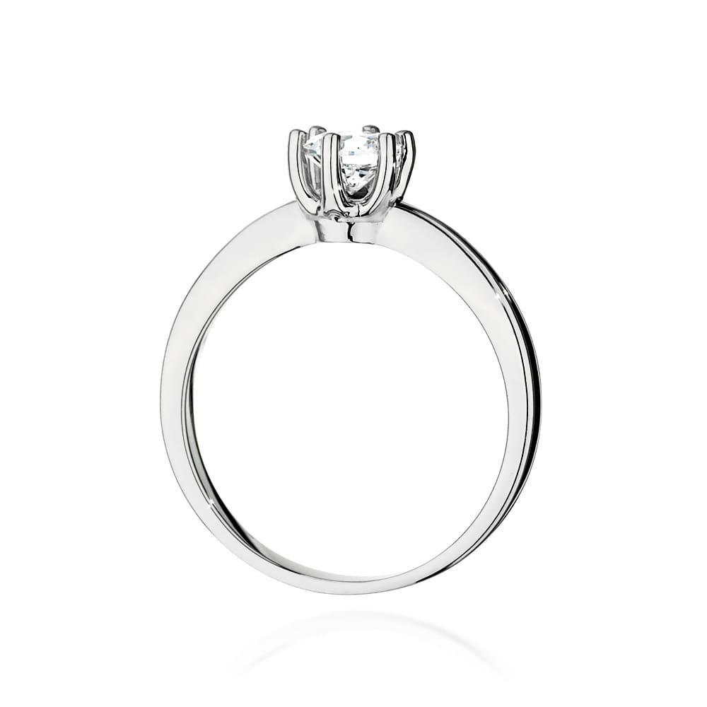 W563 Diamantový prsteň 0,50ct biele zlato Au 585/1000 - 2
