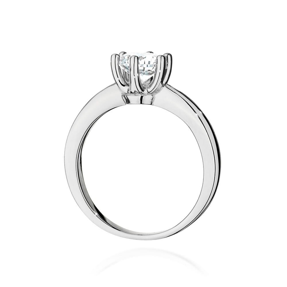 W563 Diamantový prsteň 0,70ct biele zlato Au 585/1000 - 2