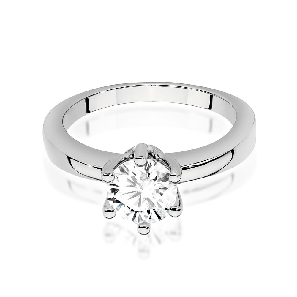 W563 Diamantový prsteň 1,00ct biele zlato Au 585/1000 - 1