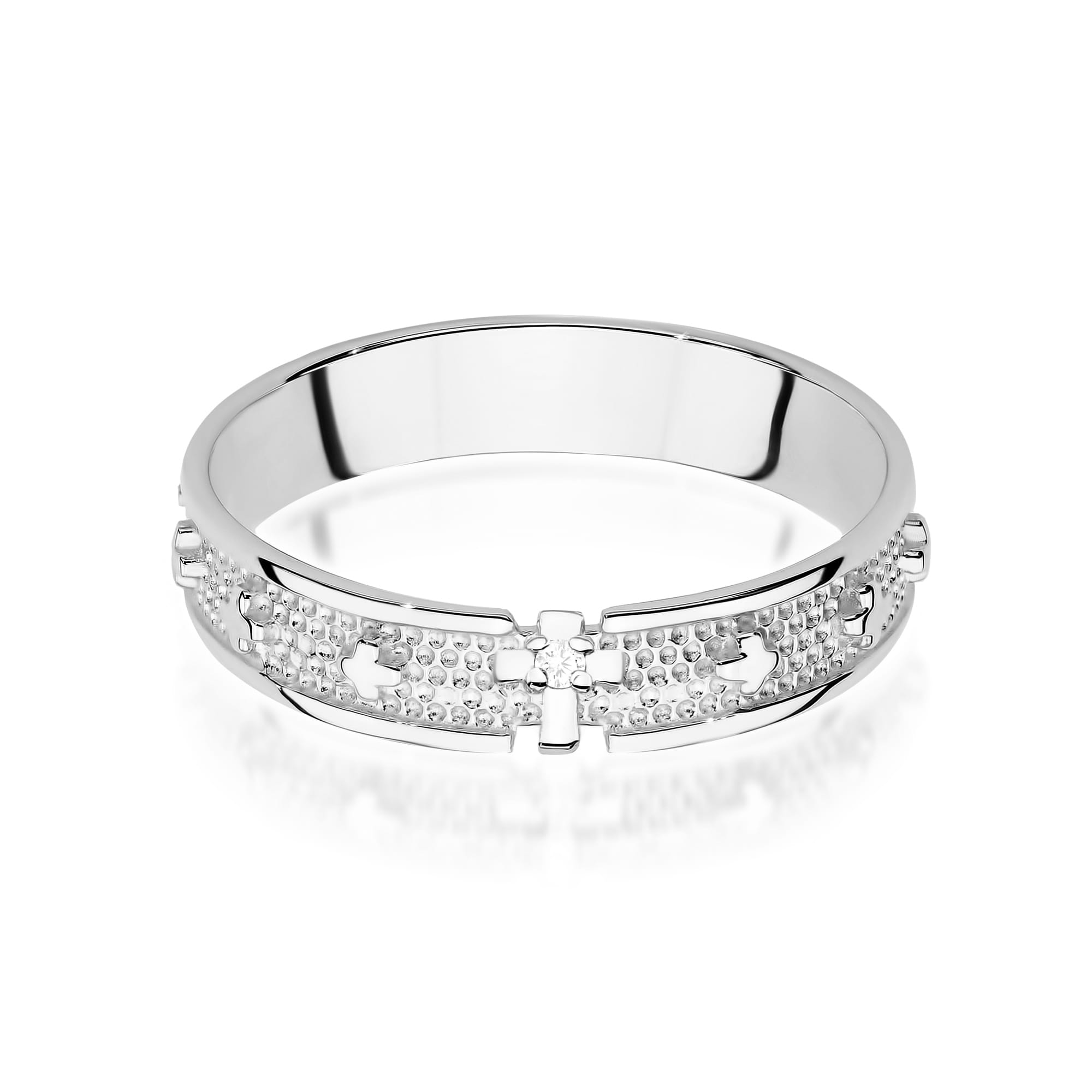 W580 Diamantový prsteň 0.0086ct biele zlato Au 585/1000 - 1