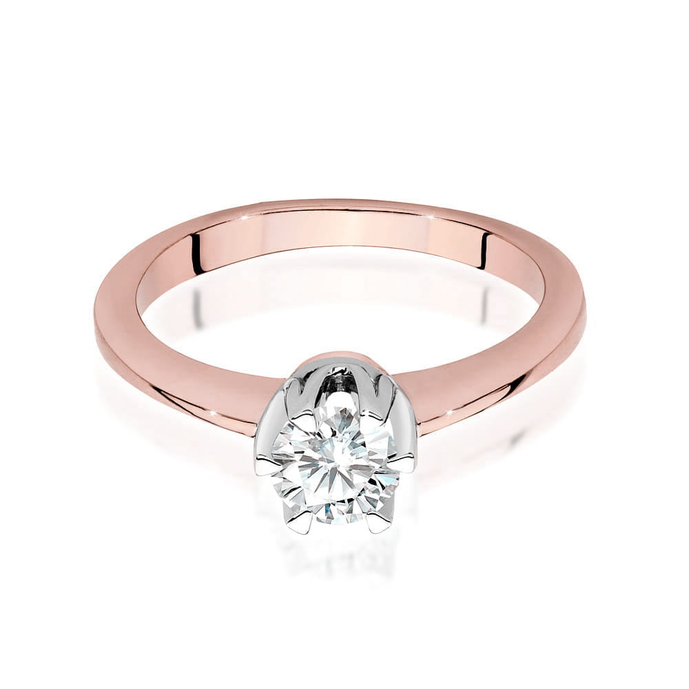 W220B Diamantový prsteň 0,50ct ružové zlato Au 585/1000 - 1