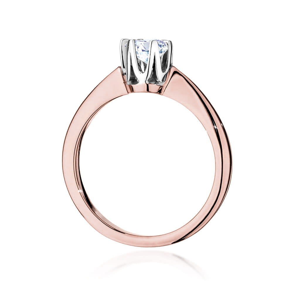 W220B Diamantový prsteň 0,50ct ružové zlato Au 585/1000 - 2