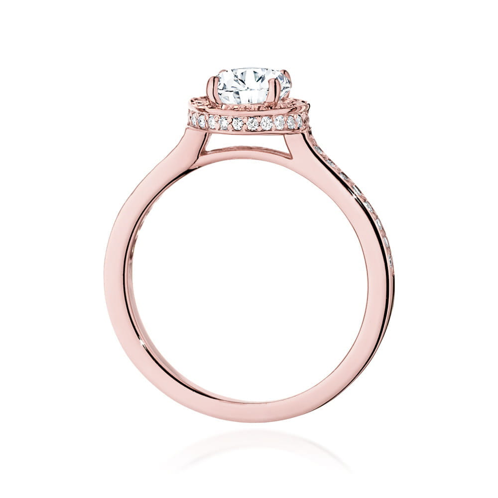 W508 Diamantový prsteň 0,70ct ružové zlato Au 585/1000 - 2