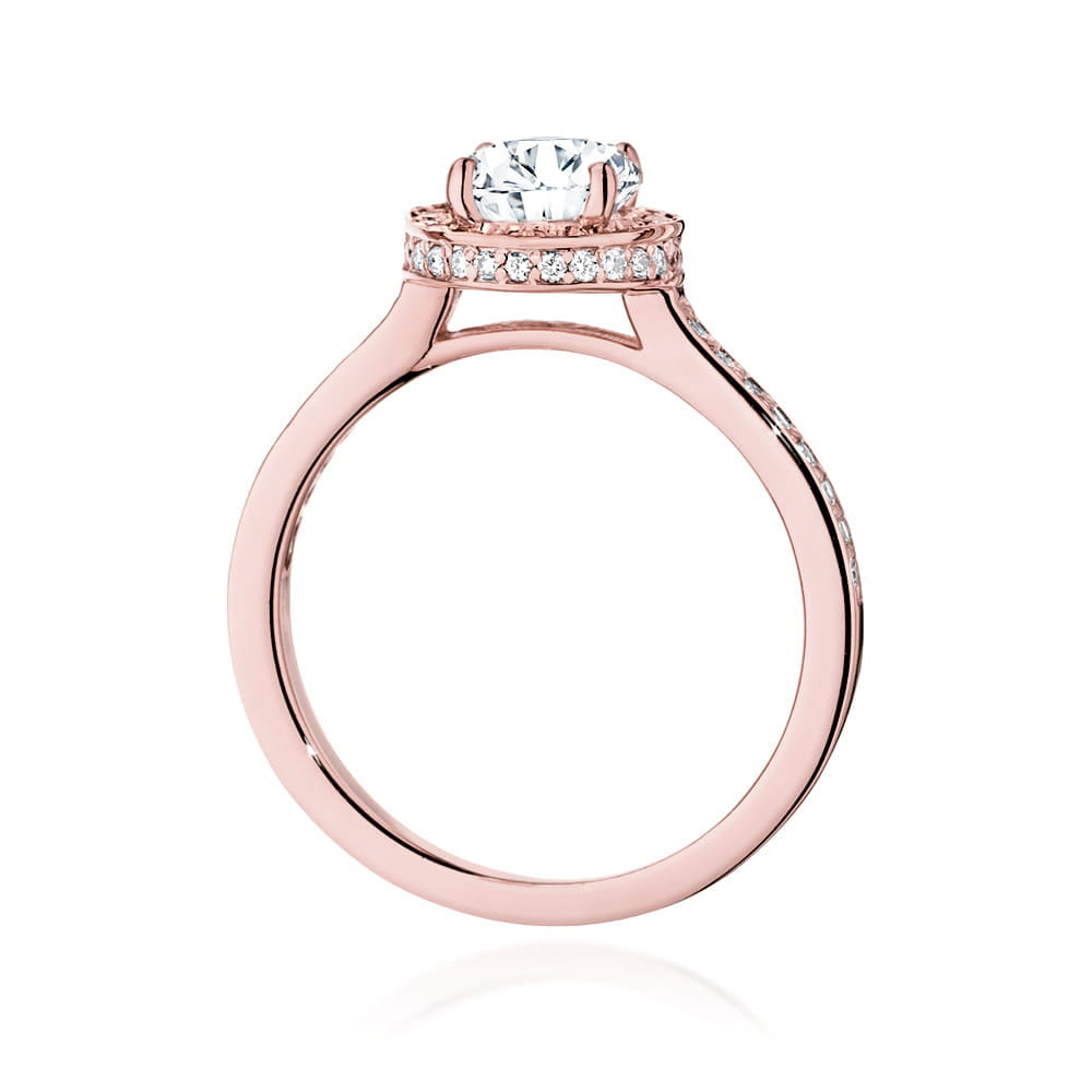 W508 Diamantový prsteň 1.00ct ružové zlato Au 585/1000 - 2