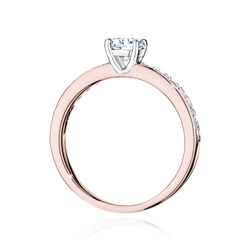 W534 Diamantový prsteň 0,50ct ružové zlato Au 585/1000 - 2