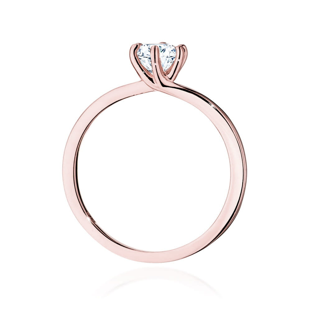 W535 Diamantový prsteň 0,50ct ružové zlato Au 585/1000 - 2