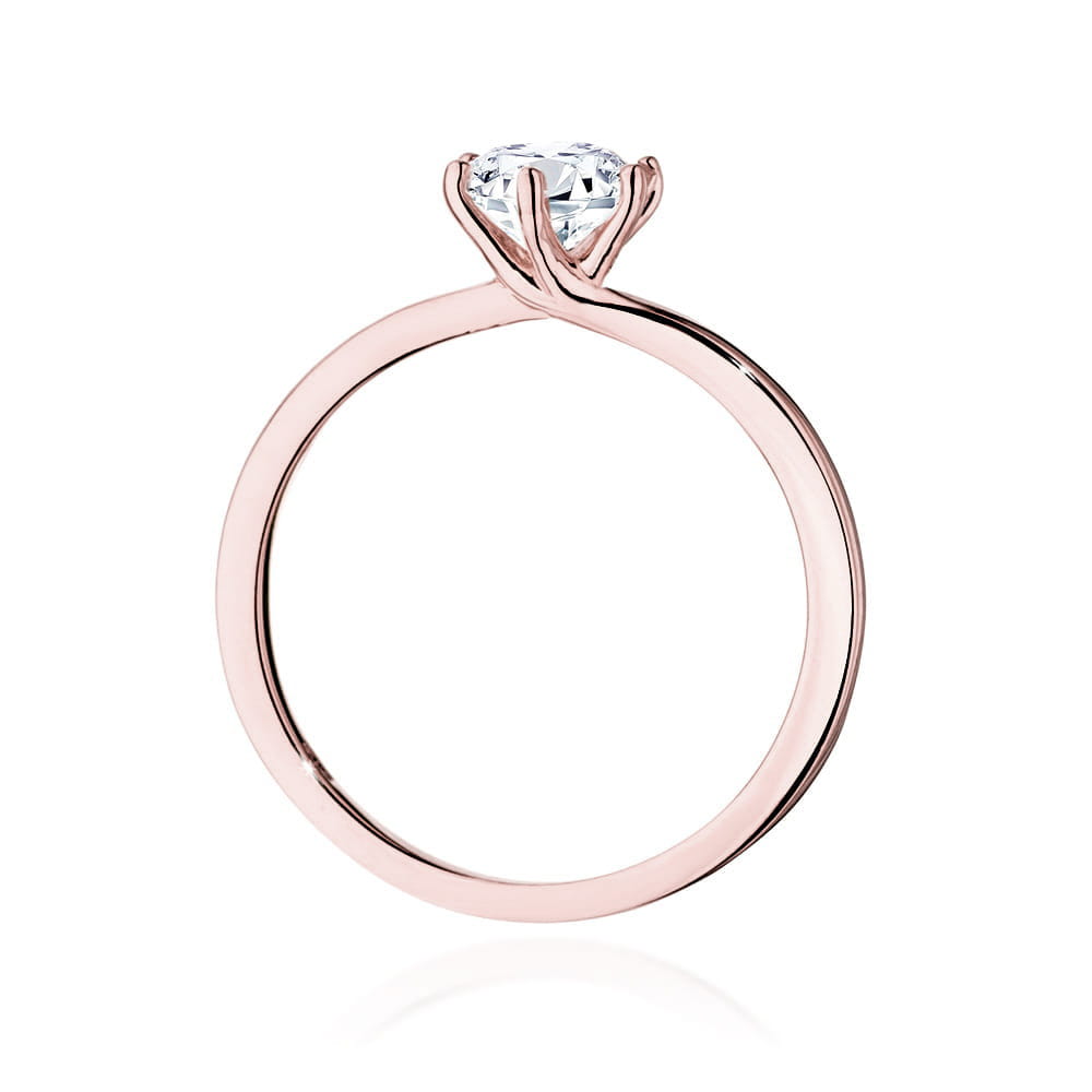W535 Diamantový prsteň 0,70ct ružové zlato Au 585/1000 - 2