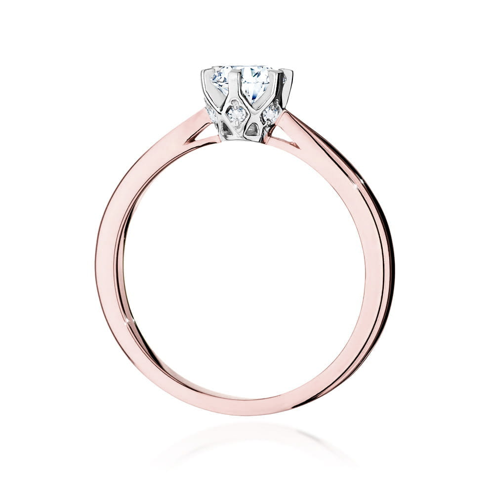 W539 Diamantový prsteň 0,50ct ružové zlato Au 585/1000 - 2