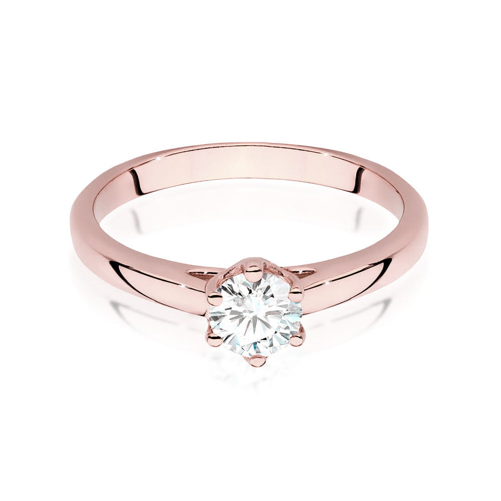 W540 Diamantový prsteň 0,50ct ružové zlato Au 585/1000 - 1