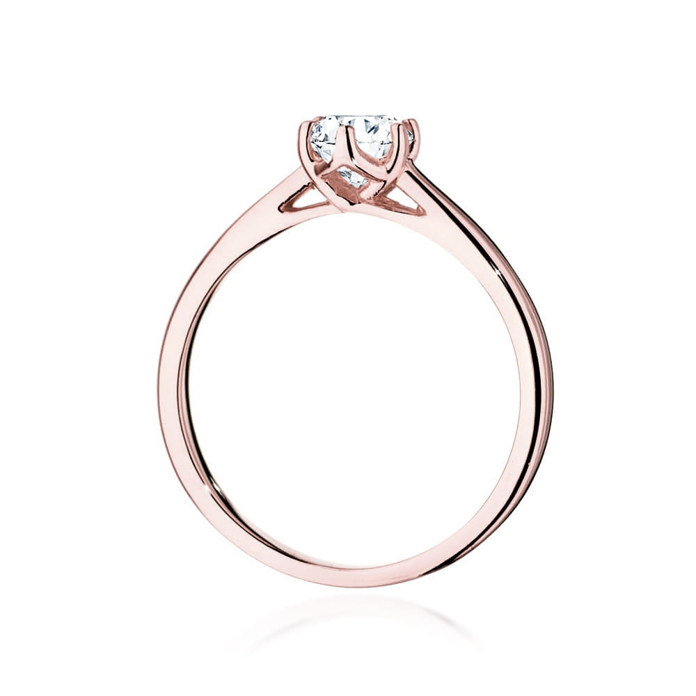 W540 Diamantový prsteň 0,50ct ružové zlato Au 585/1000 - 2