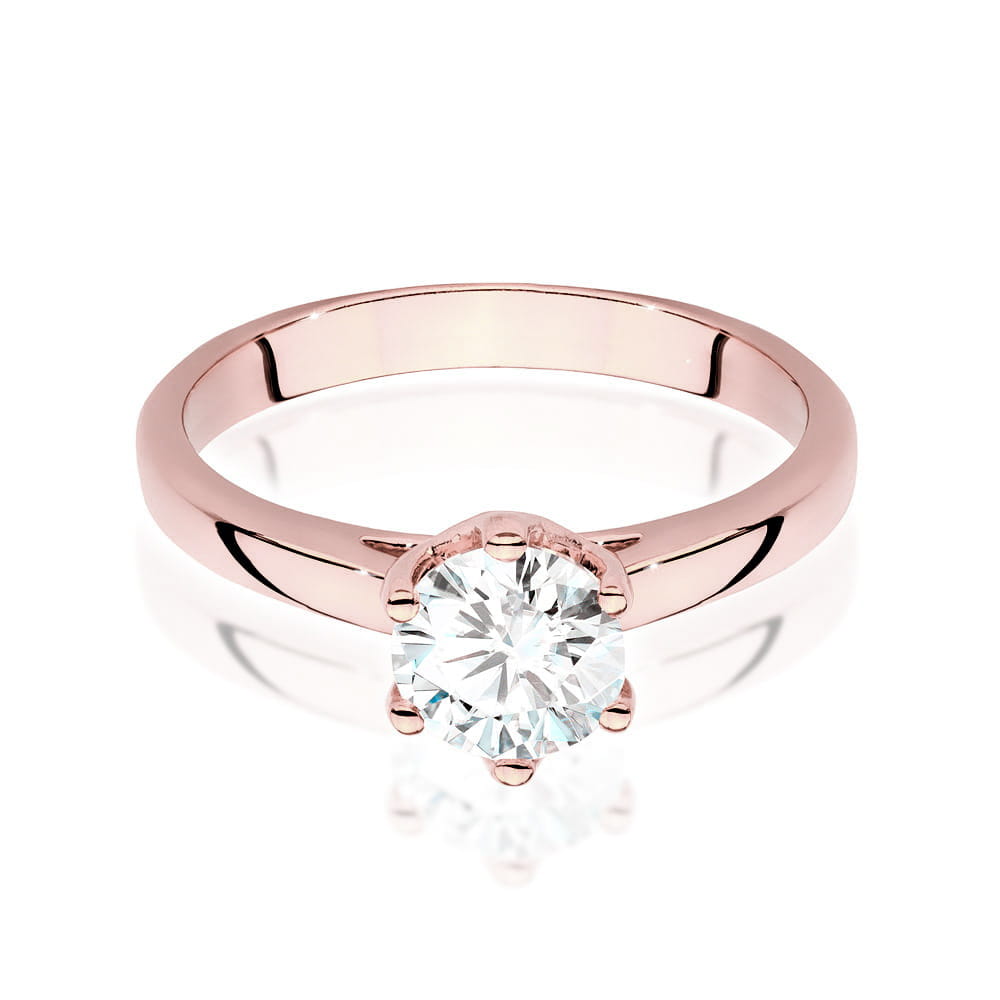 W540 Diamantový prsteň 1.00ct ružové zlato Au 585/1000 - 1