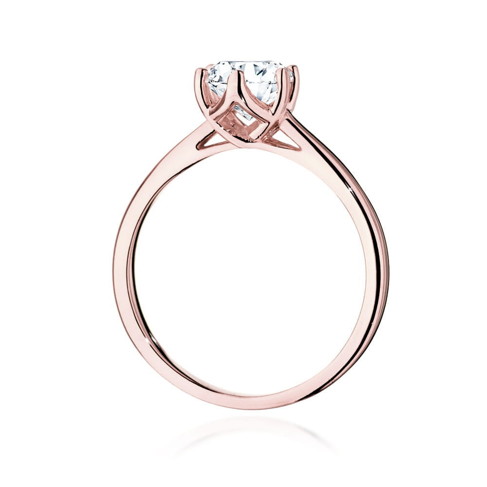 W540 Diamantový prsteň 1.00ct ružové zlato Au 585/1000 - 2