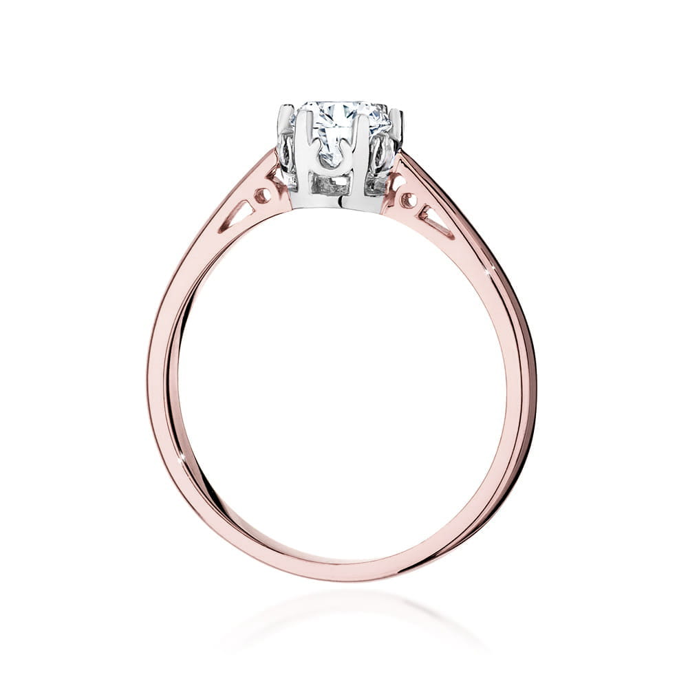 W542 Diamantový prsteň 0,50ct ružové zlato Au 585/1000 - 2