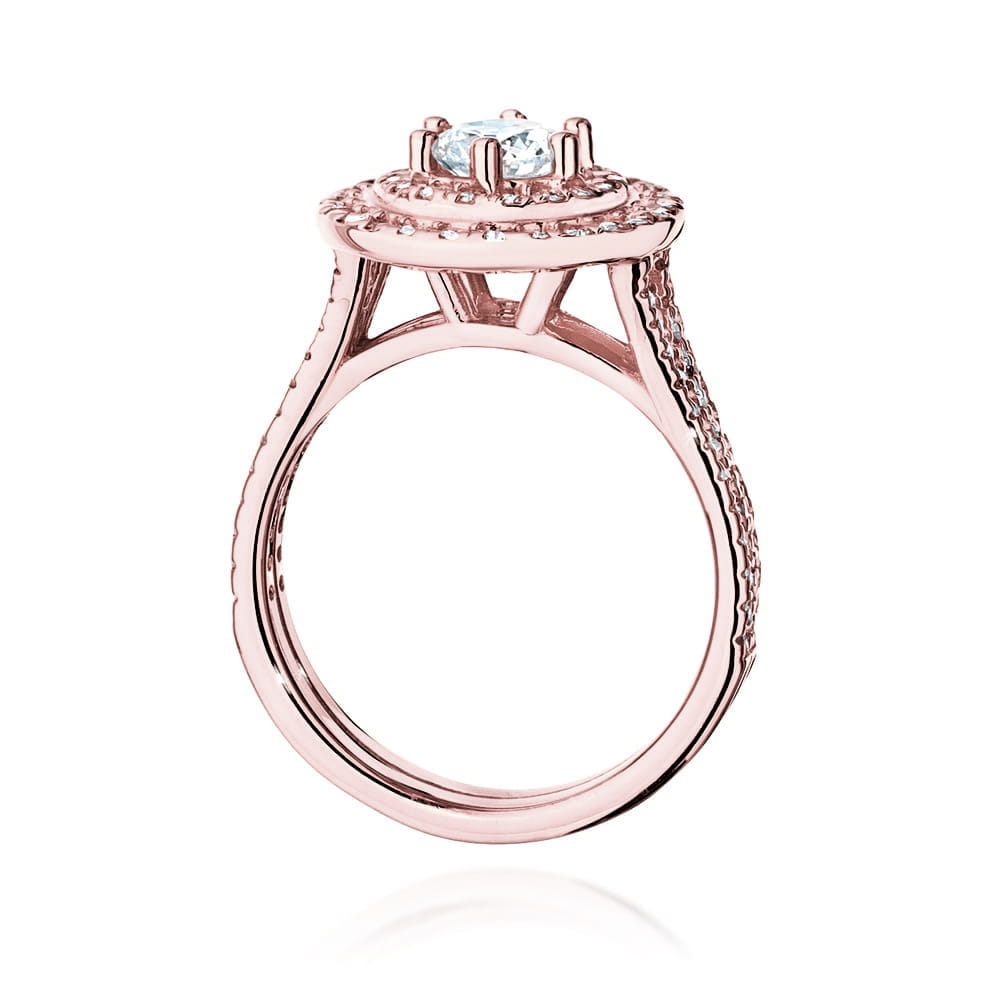 W549 Diamantový prsteň 0,50ct ružové zlato Au 585/1000 - 2