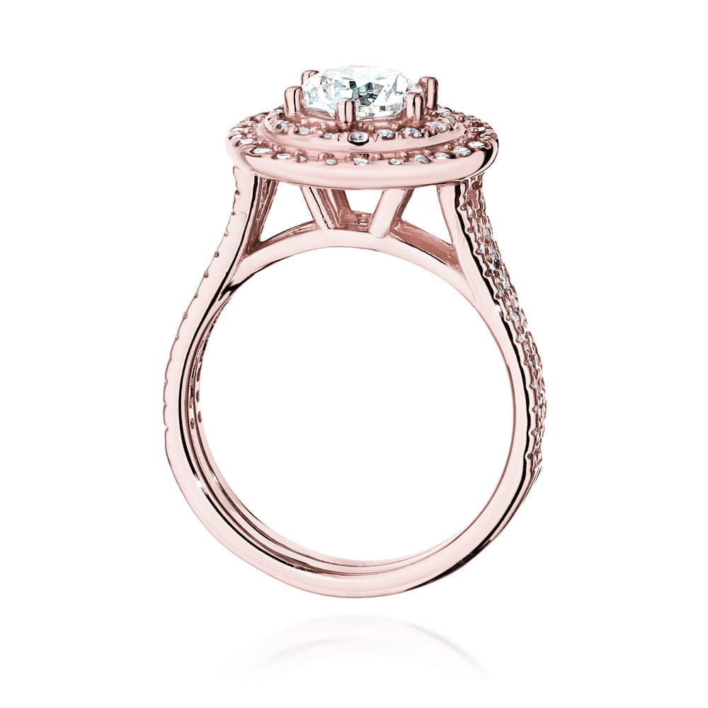 W549 Diamantový prsteň 0,70ct ružové zlato Au 585/1000 - 2