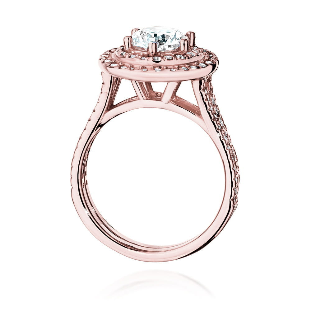 W549 Diamantový prsteň 1.00ct ružové zlato Au 585/1000 - 2