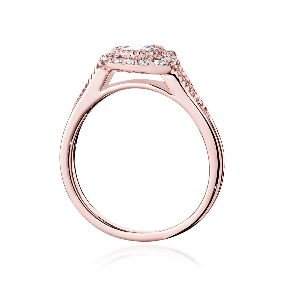 W552 Diamantový prsteň 0,40ct ružové zlato Au 585/1000 - 2