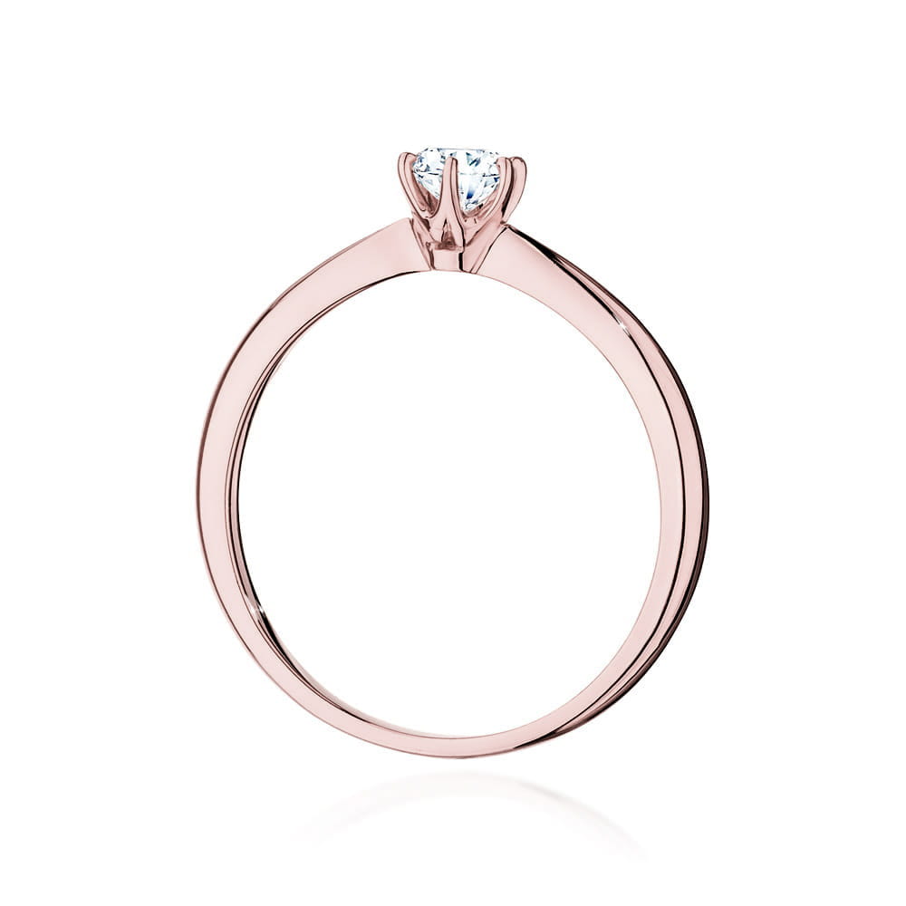 W553 Diamantový prsteň 0,40ct ružové zlato Au 585/1000 - 2