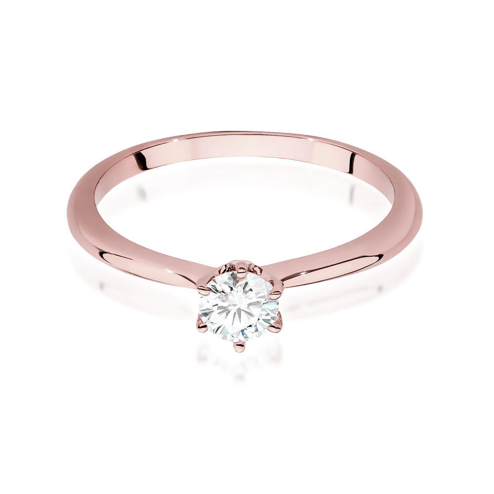 W553 Diamantový prsteň 0,50ct ružové zlato Au 585/1000 - 1