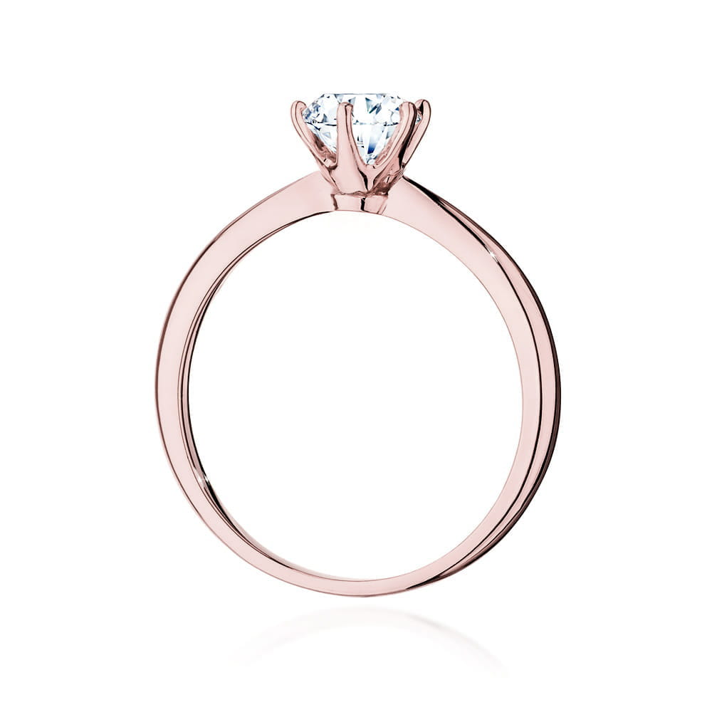 W553 Diamantový prsteň 0,70ct ružové zlato Au 585/1000 - 2