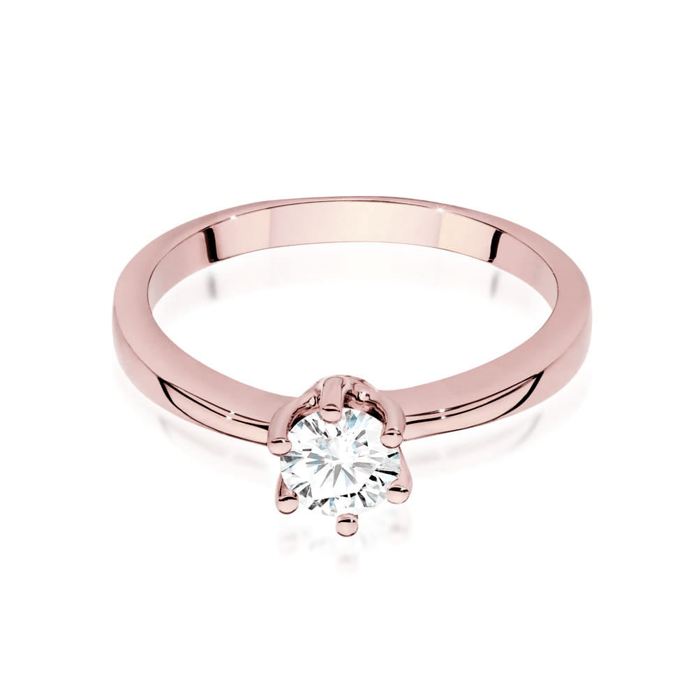 W563 Diamantový prsteň 0,40ct ružové zlato Au 585/1000 - 1