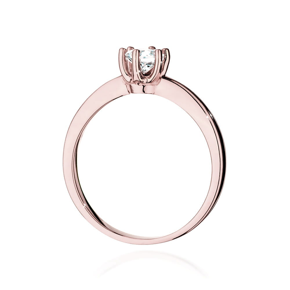 W563 Diamantový prsteň 0,40ct ružové zlato Au 585/1000 - 2