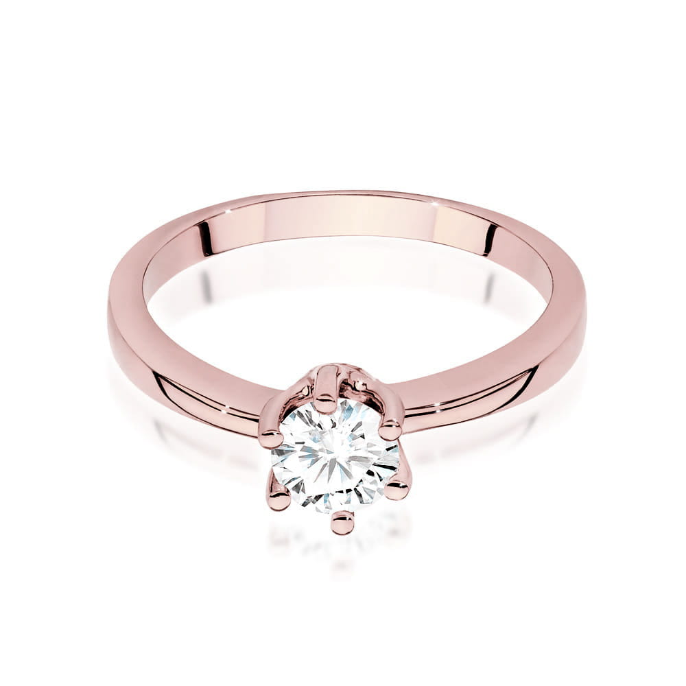 W563 Diamantový prsteň 0,50ct ružové zlato Au 585/1000 - 1