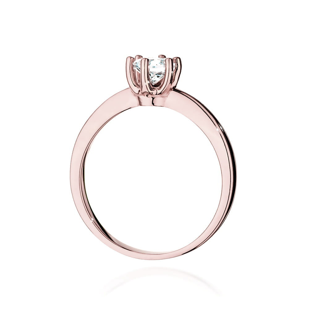 W563 Diamantový prsteň 0,50ct ružové zlato Au 585/1000 - 2