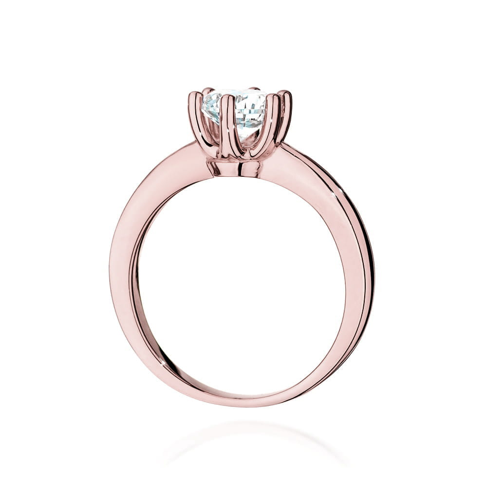W563 Diamantový prsteň 0,70ct ružové zlato Au 585/1000 - 2