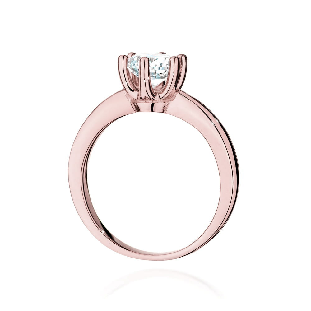 W563 Diamantový prsteň 1.00ct ružové zlato Au 585/1000 - 2