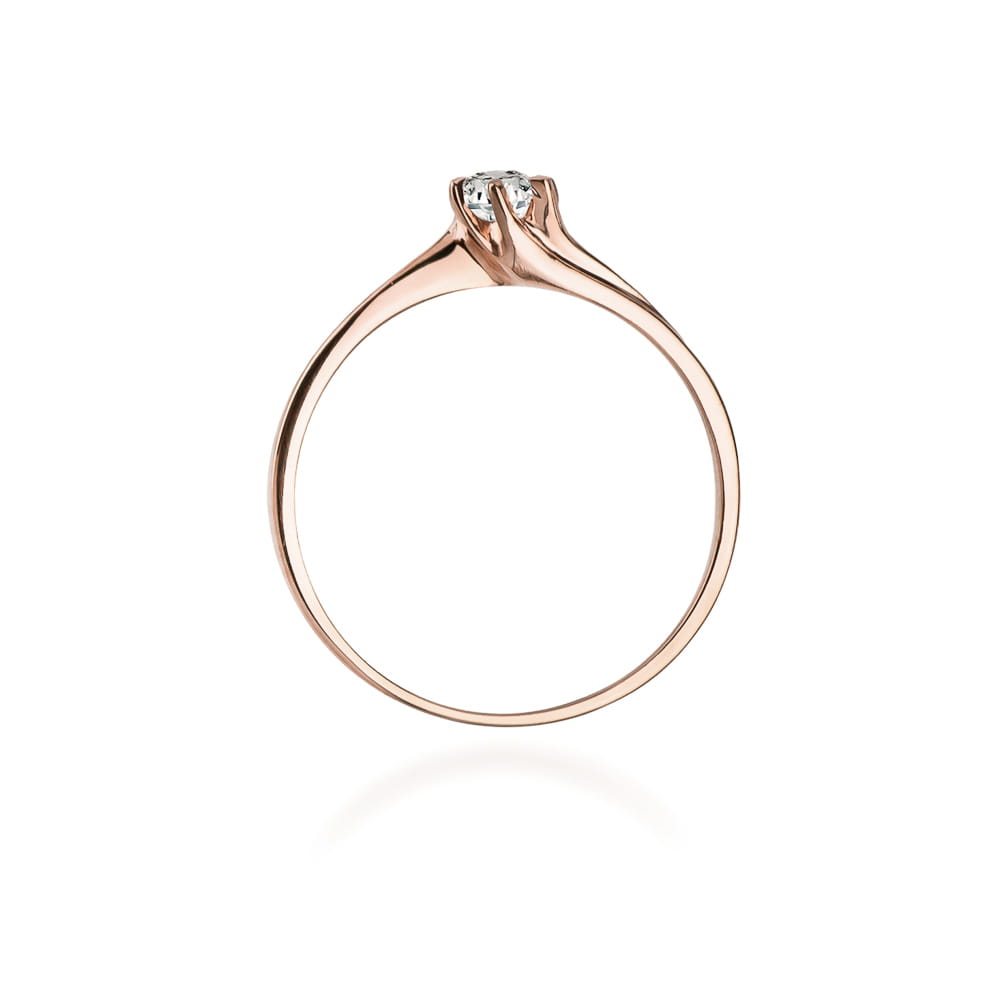 Prsteň W021 Diamant 0,10ct ružové zlato Au 585/1000 - 2