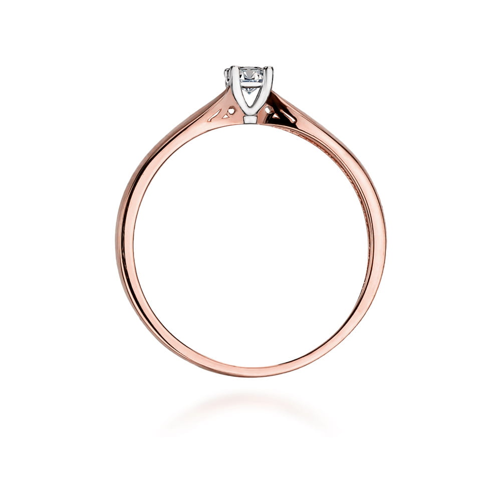Prsteň W045 Diamant 0,10ct ružové zlato Au 585/1000 - 2
