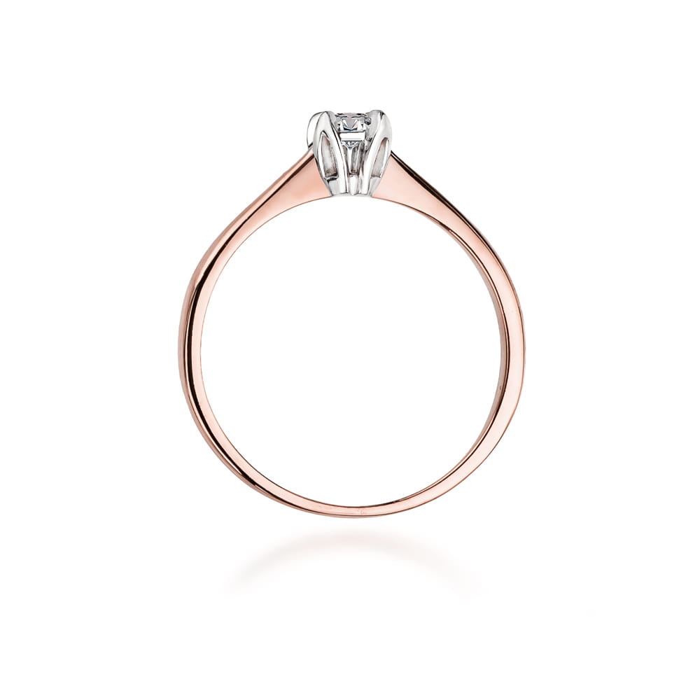 Prsteň W047 Diamant 0,30ct ružové zlato Au 585/1000 - 2