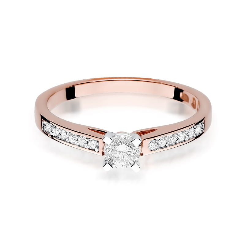 Prsteň W052 Diamant 0,30ct ružové zlato Au 585/1000 - 1