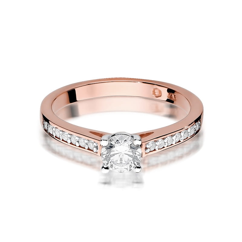 Prsteň W052 Diamant 0,50ct ružové zlato Au 585/1000 - 1